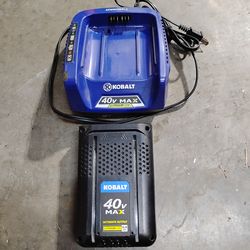 Kobalt Mower Lithium ION 40V 6AH battery with charger