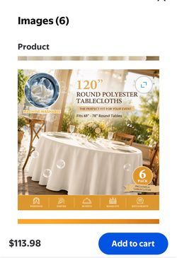 120 Round champagne dry cleaned  table cloths
