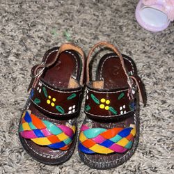 Baby Girl, Mexican Sandals, Size 2 In Babies