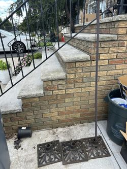 3 Outdoor Cast Iron Torch Holder, 