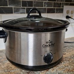 RIVAL CROCK-POT 5-QUART MANUAL SLOW COOKER - STAINLESS STEEL