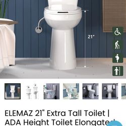 Toilet 21” Seat Height White