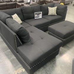 Sala De 3-piesas. Color Gris, Negro, Cafe 