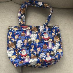 Vintage Handmade Christmas Tote Bag