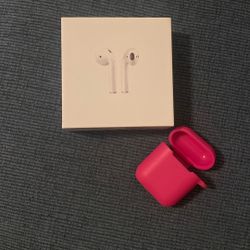 NEW AirPods Gen 1 With FREE Pink Case 