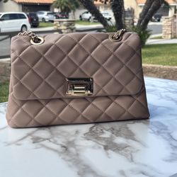 Aldo Tan/beige Quilted Shoulder Bag