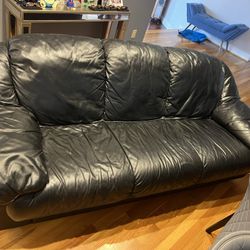 Free Black Leather Couch