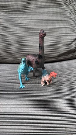 Plastic Dinosaur Toy Figures Set of 3