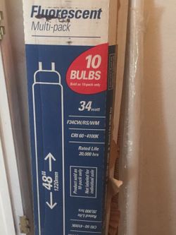 14 total NEW fluorescent 4 ft light bulbs