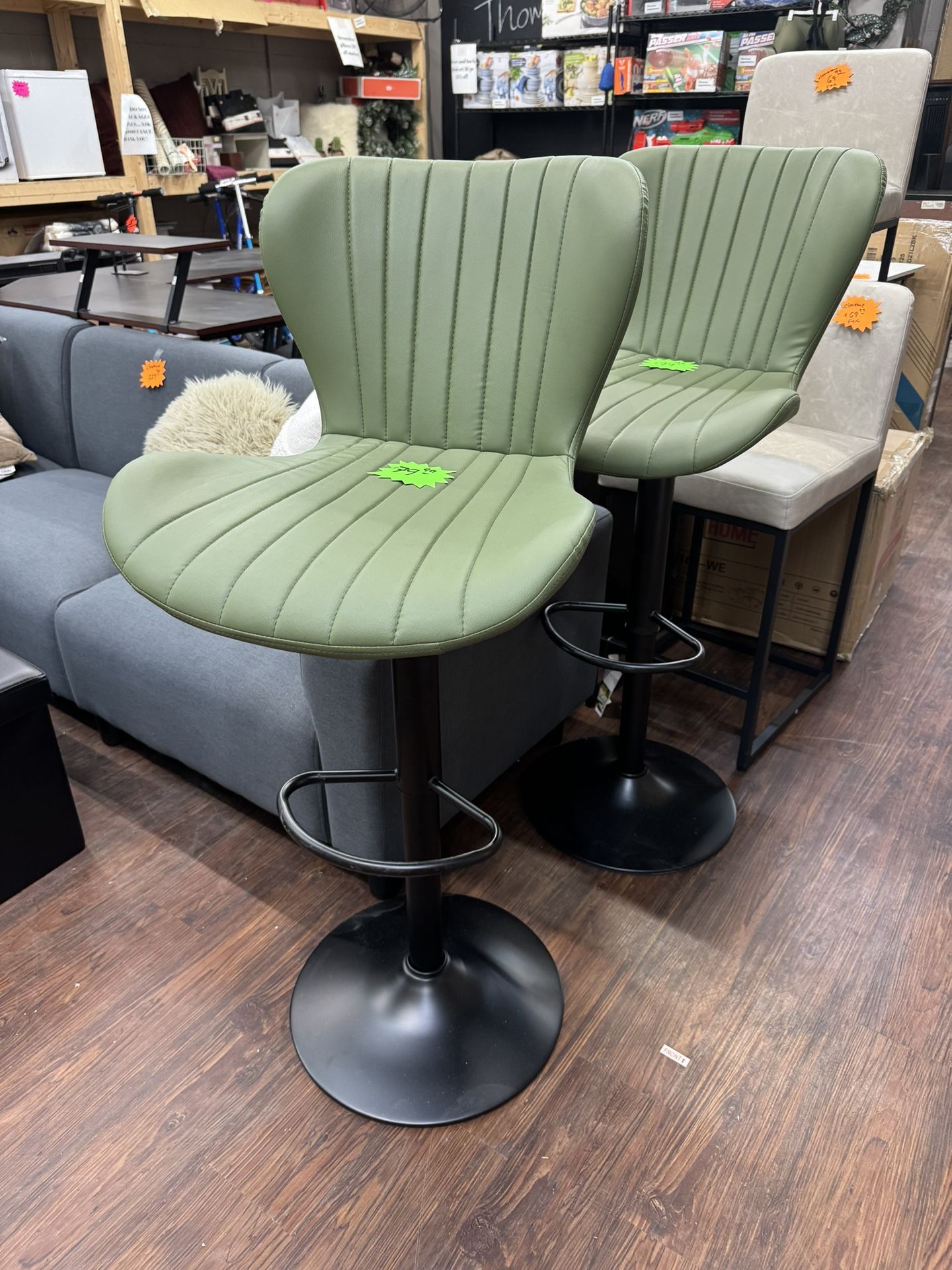 Adjustable Bar Stools New Fully Assembled Green $79.99 Each