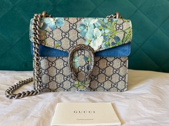 Gucci Dionysus GG Supreme Blooms Mini Shoulder Bag – Blue come with COA