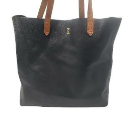 Madewell Womens 'The Transport' Tote Bag Black Brown Handle Leather Travel