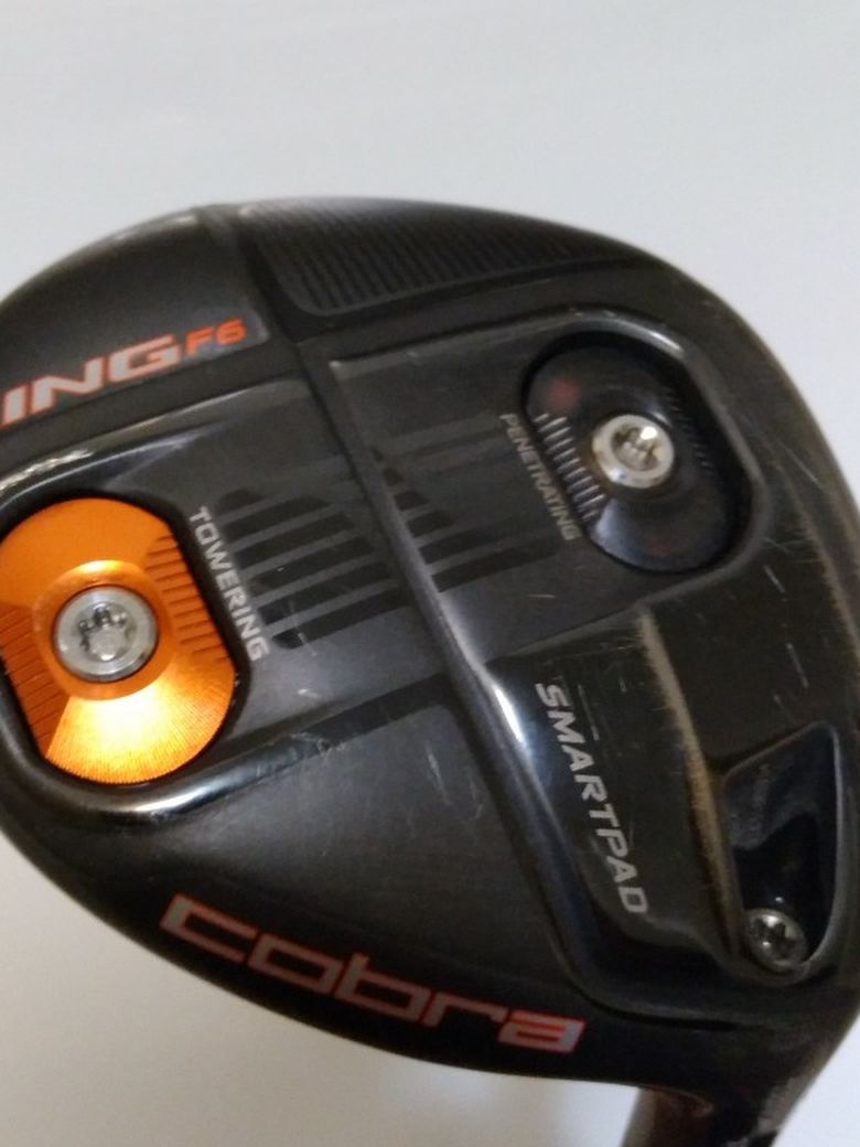 Right Handed - Cobra King F6 Black 5-6 Fairway Wood- Stiff Flex - Excellent Condition