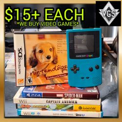 Nintendo Game Boy Color Console + Mixed Game Lot Kirby Air Ride Spider-Man
