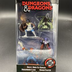 Brand New Rare Dungeons & Dragons Drizzt Die-cast Figure Set Jada Toys