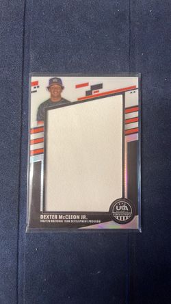 Dexter McCleon Jr. USA Baseball Stars & Stripes Relic Card
