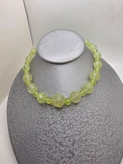 Pale Green Glass Necklace
