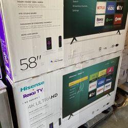 58” Inch Hisense Smart Roku UHDTV 4K 