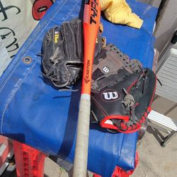 Kids Bat And Gloves 