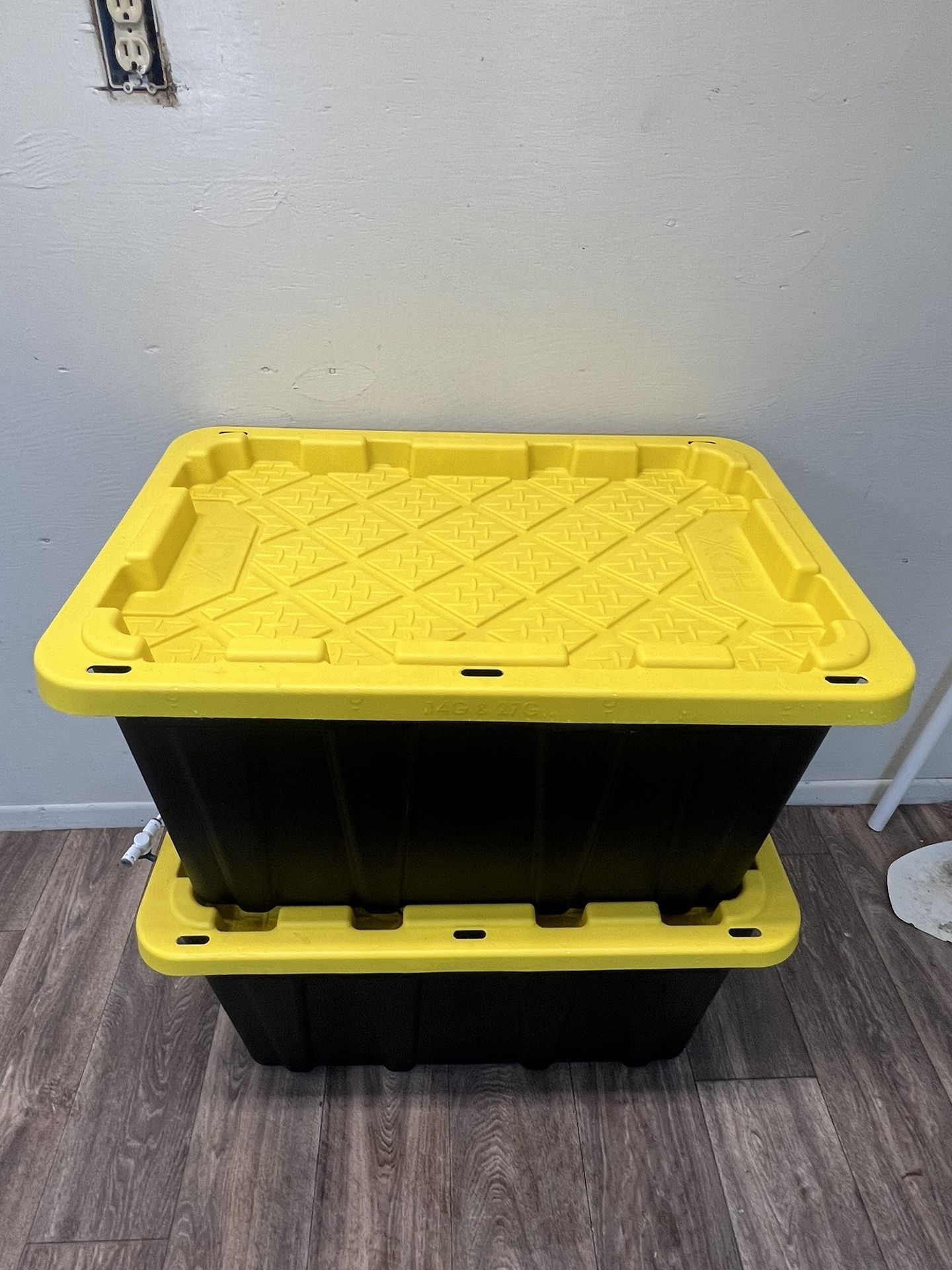 2x 27 Gallon Heavy Duty Storage Box
