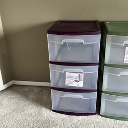 Three tier storage drawers
