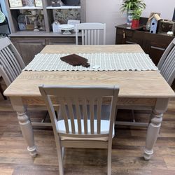Solid oak dining set