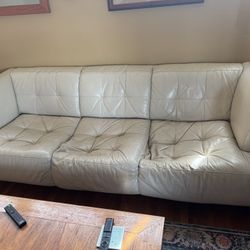 Off White Leather Couch