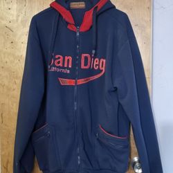 Navy and Red Hoodie