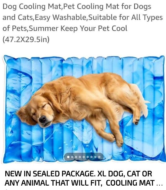 New In Sealed Package. Large Cooling mat For PETS, PEOPLE CAN USE AS WELL. SEE 🙈 PHOTOS. CASH PICKUP ONLY 