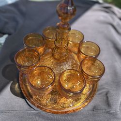 Vintage Decanter And Glass Set