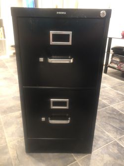 HON 310 Series Two-Drawer Full-Suspension File Letter 26-1/2d Black