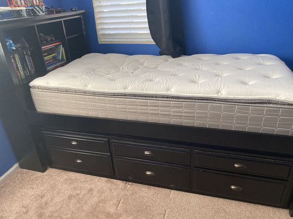 used twin bed with mattress