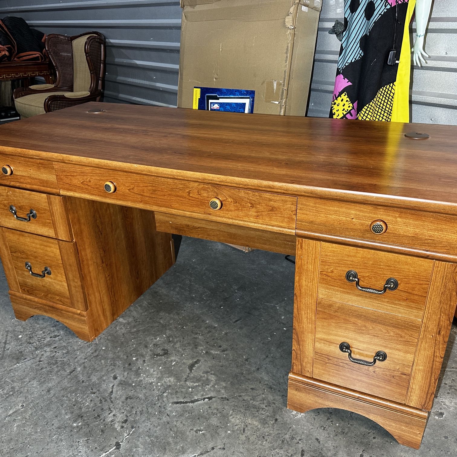 Home Office Desk And Matching Credenza