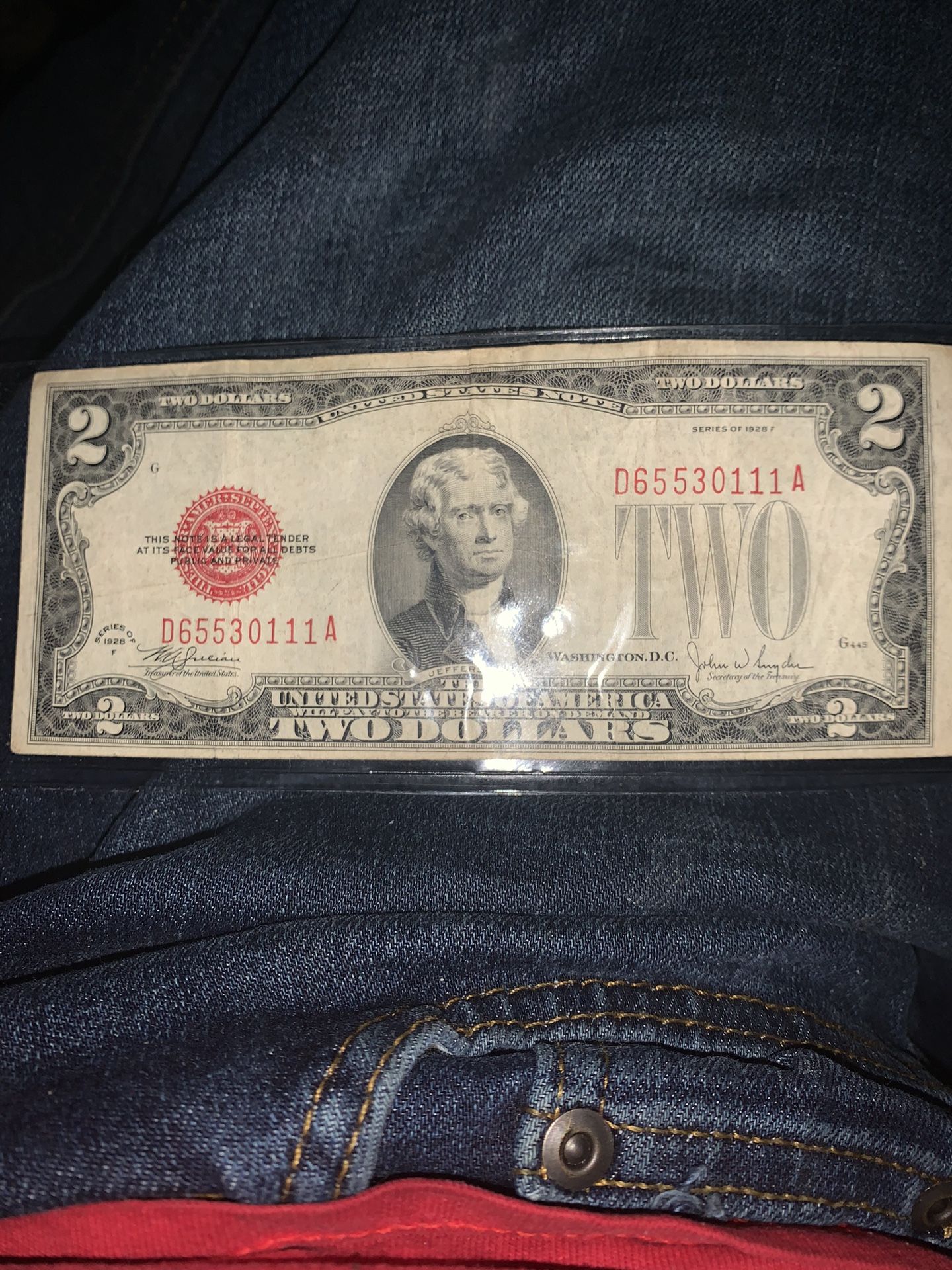 1928 2 Dollar Bill