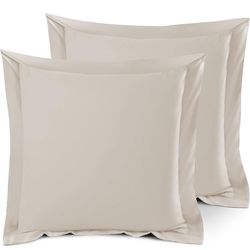 Nestl Soft Pillow Shams Set of 2 - Double Brushed Microfiber Pillow Covers - Hotel Style Premium Bed Pillow Cases, with 1.5” Decorative Flange, Euro 2