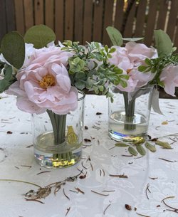 Pink & White Floral Vase Centerpieces — $10 Each