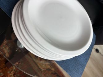 White Ceramic Dinner Plates Set