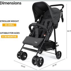 Baby stroller  , new in box. black 