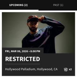  Restricted tickets GA floor ( $150 Both ) 