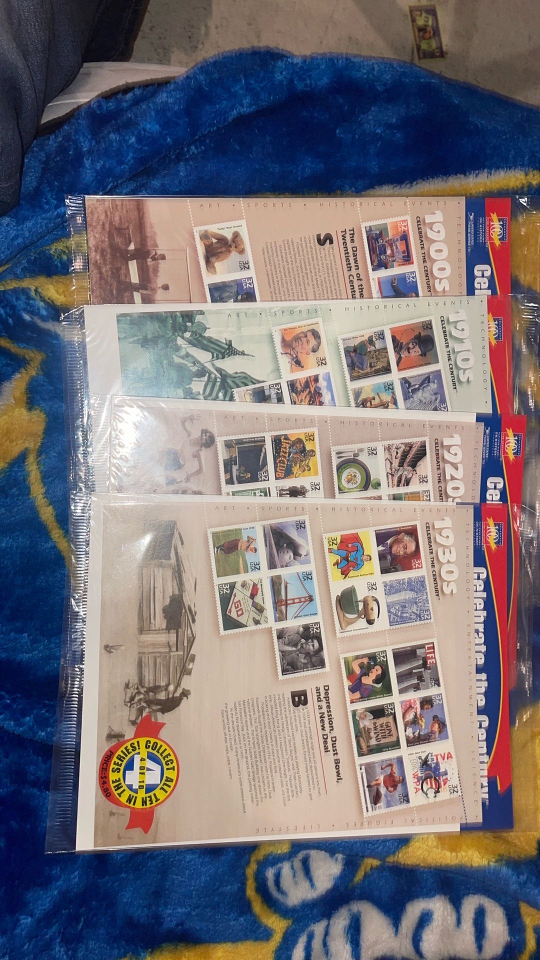 Celebrate the Century" 1900s To 1930 US postage stamps