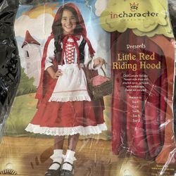 Red Riding Hood Costume with Cape Size 10