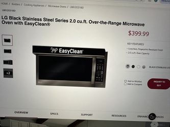 Brand New LG Black Stainless Steel Microwave