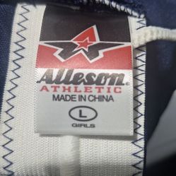 (BB - 41)  ALLESON GIRL'S SOFTBALL PANT BLUE SIZE LARGE 