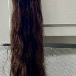 Long Wavy brunette Hair Piece