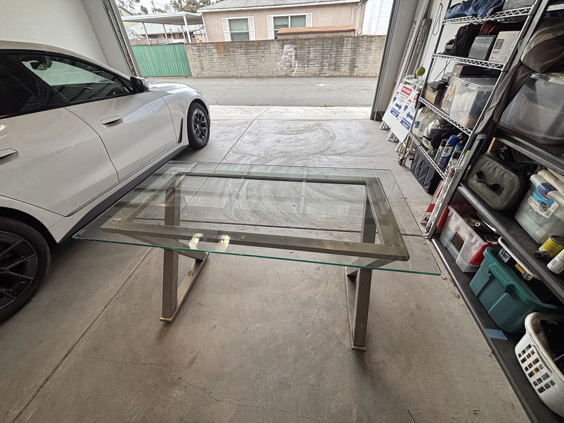 Beautiful Glass Table 28W X 52L X30 High