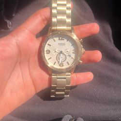 Gold  Fossil Watch 