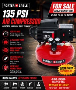Porter-Cable 135 PSI Air Compressor 3.3 Gallon
