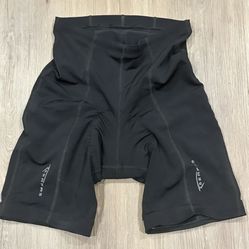 Serfas Padded Cycling Bike Shorts Women’s Medium Black w/ Purple Passing