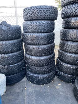 Single tires ALL-TERRAIN AND MUTTERRAIN GOOD USED $75EACH PLEASE ASK ME FOR ANY SIZE YOU NEED.