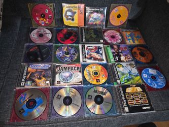 Play station one game lot .